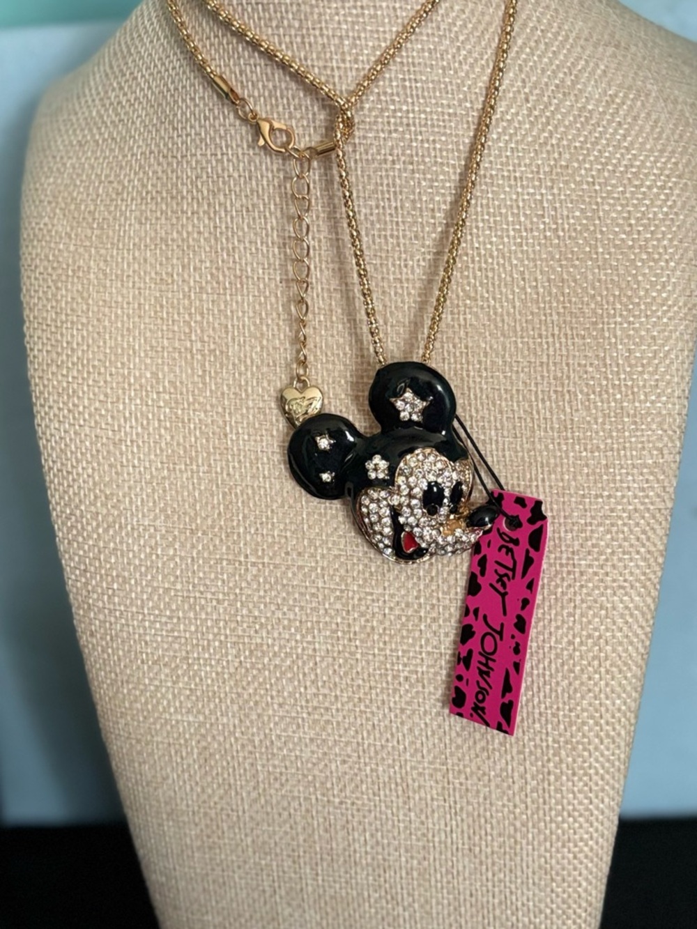 Betsey Johnson Mickey Head necklace NWT - Picture 4 of 4